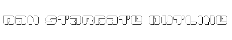 Dan Stargate Outline font preview