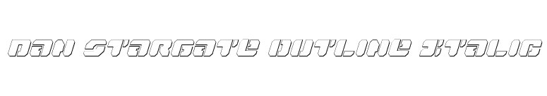 Dan Stargate Outline Italic font preview