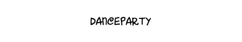 DanceParty font preview