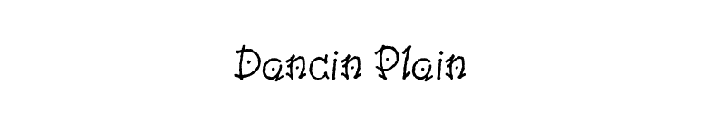 Dancin Plain font preview