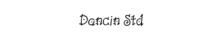 Dancin Std font preview