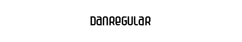 Danregular font preview