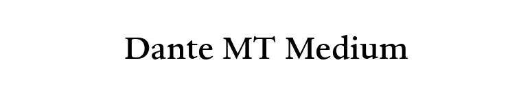 Dante MT Medium font preview