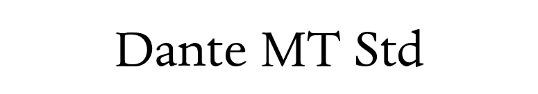 Dante MT Std font preview