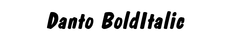 Danto BoldItalic font preview