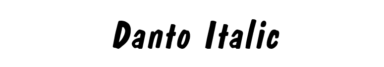 Danto Italic font preview