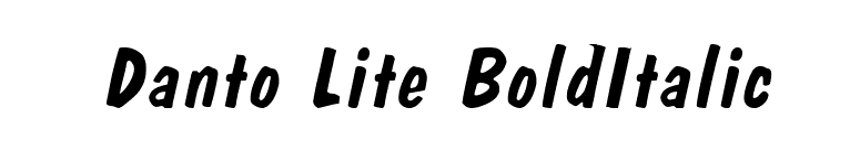 Danto Lite BoldItalic font preview