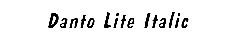 Danto Lite Italic font preview