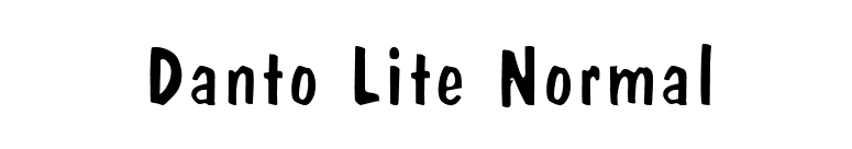 Danto Lite Normal font preview