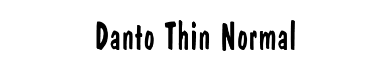 Danto Thin Normal font preview