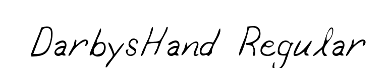 DarbysHand Regular font preview