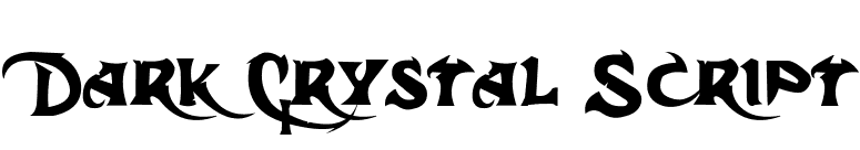Dark Crystal Script font preview