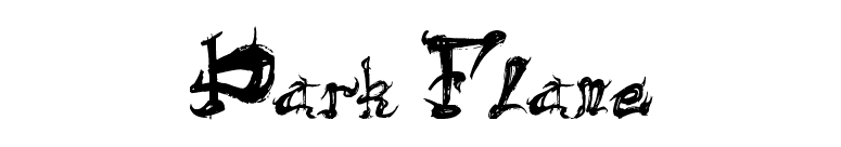 Dark Flame font preview