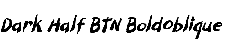 Dark Half BTN BoldOblique font preview