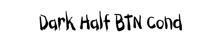 Dark Half BTN Cond font preview