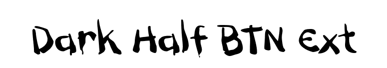 Dark Half BTN Ext font preview