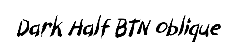 Dark Half BTN Oblique font preview