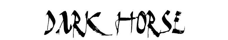 Dark Horse font preview