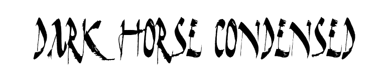 Dark Horse Condensed font preview
