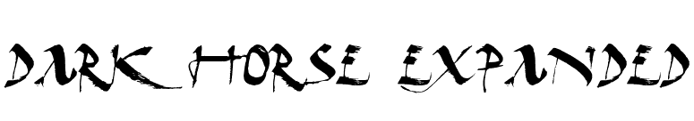 Dark Horse Expanded font preview