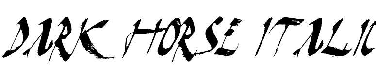Dark Horse Italic font preview