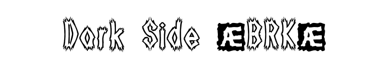 Dark Side (BRK) font preview