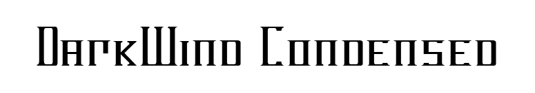 DarkWind Condensed font preview