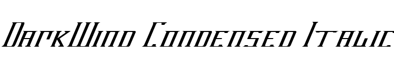 DarkWind Condensed Italic font preview