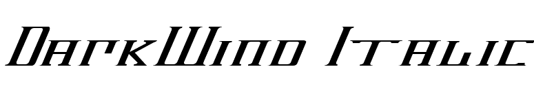 DarkWind Italic font preview