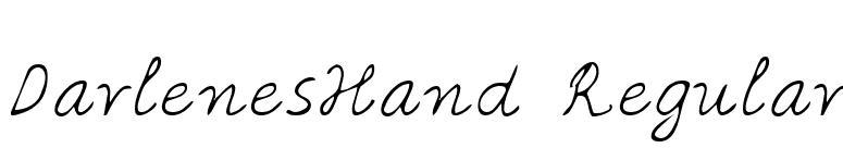 DarlenesHand Regular font preview