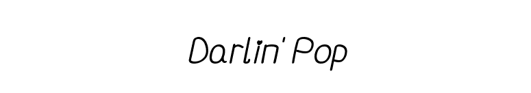 Darlin' Pop font preview