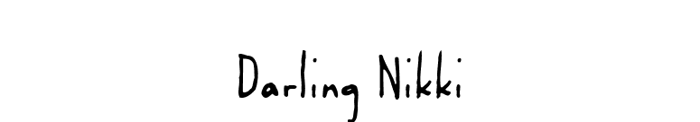 Darling Nikki font preview