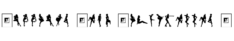 Darrians Sexy Silhouettes 2 font preview