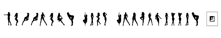 Darrians Sexy Silhouettes 3 font preview