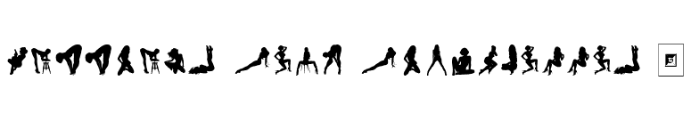 Darrians Sexy Silhouettes 4 font preview