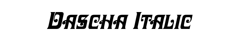 Dascha Italic font preview