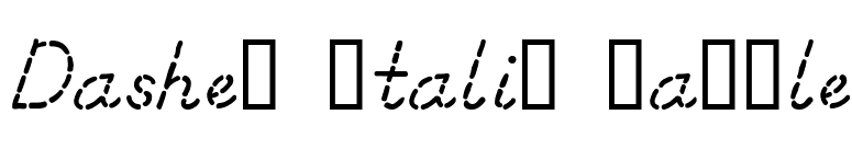 Dashed Italic Sample font preview