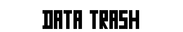 Data Trash font preview