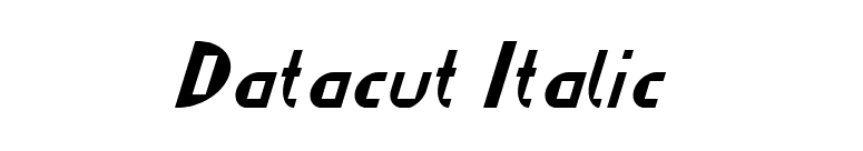 Datacut Italic font preview