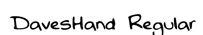 DavesHand Regular font preview
