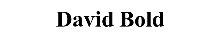 David Bold font preview