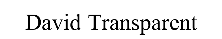 David Transparent font preview