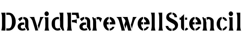 DavidFarewellStencil font preview