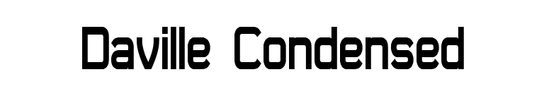 Daville Condensed font preview