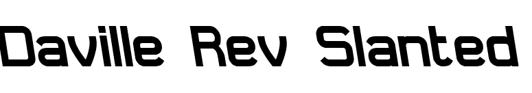 Daville Rev Slanted font preview