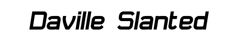 Daville Slanted font preview