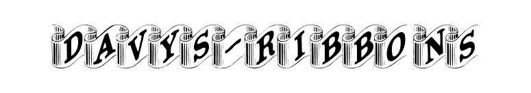 Davys-Ribbons font preview