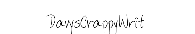 DavysCrappyWrit font preview