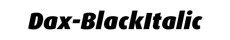 Dax-BlackItalic font preview