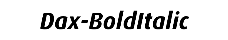 Dax-BoldItalic font preview